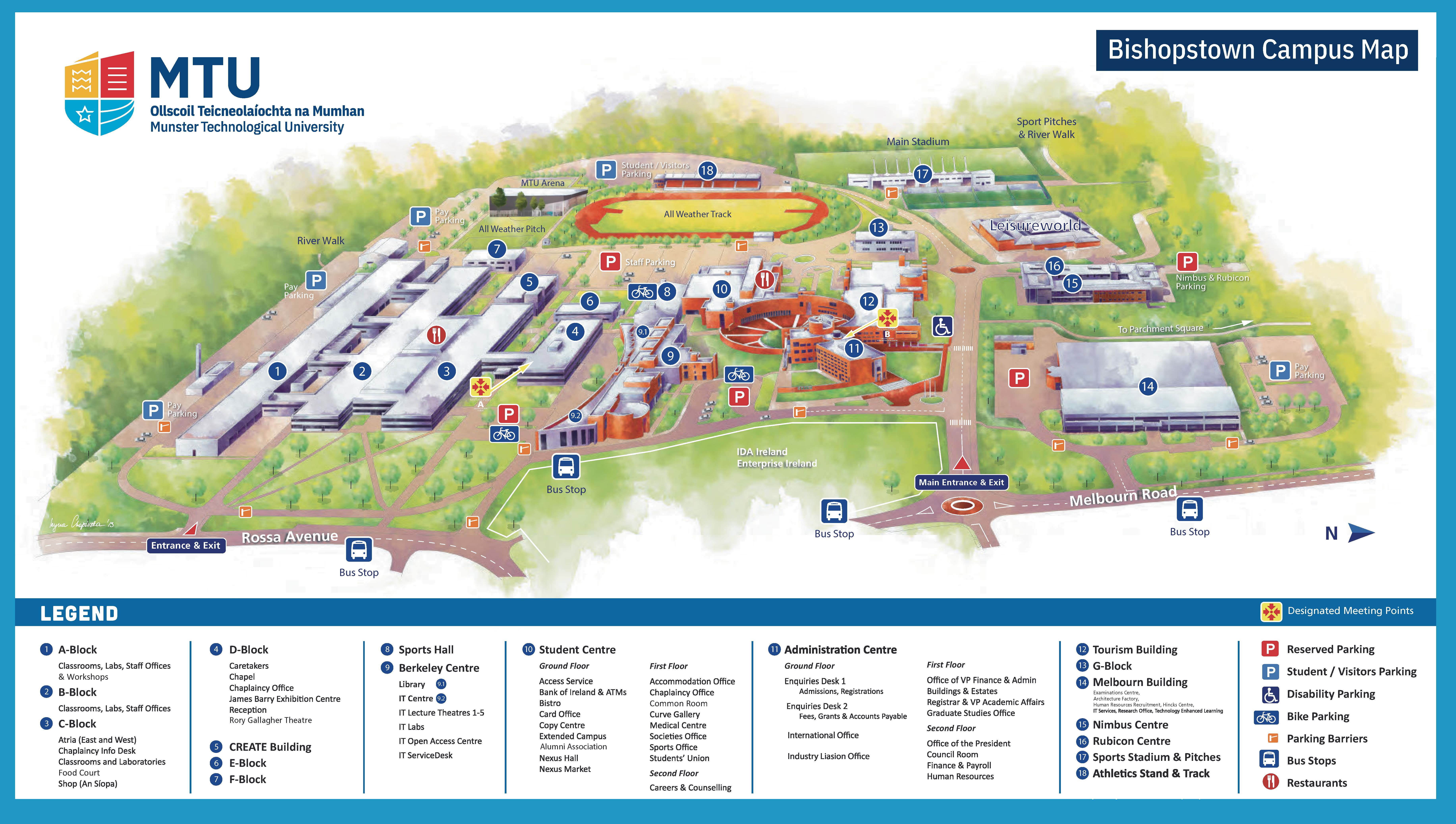 Map of Cork Institute of Technology CIT