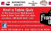 Charity Table Quiz at Fran well presented by Automotive society - proceeds to Mental Health